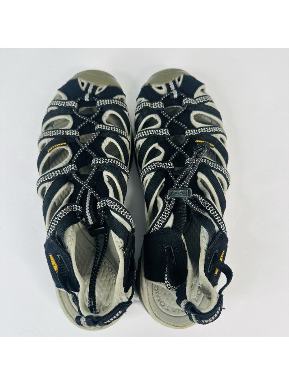 Keen Whisper Waterproof Sandals Womens 9 Black Gray Hiking Water Shoes 1008448